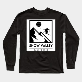 Snow Valley California USA ski Long Sleeve T-Shirt